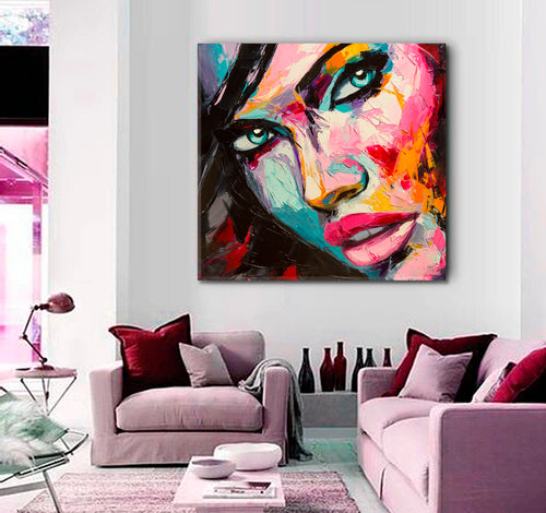 COLORS OF THE MOOD Beautiful Woman Fine Art, Square Panel