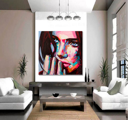 DIFFERENT VISION  Beauty Woman Contemporary Art - Square Panel