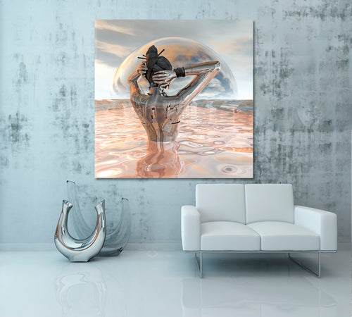 FANTASY Surreal | Source of Energy for Body and Soul Canvas Print - Square Panel