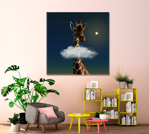 Beautiful Giraffe Fantsy Cloud Painting