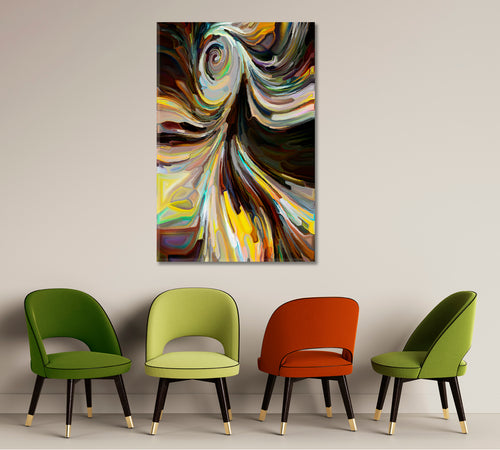 Abstract Swirling Colorful Modern Art