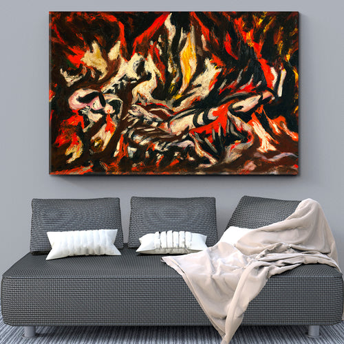 FLAME Modern Jackson Pollock Style