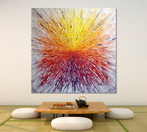 COLORS EXPLOSION Abstract Expressionism Light Rays - S