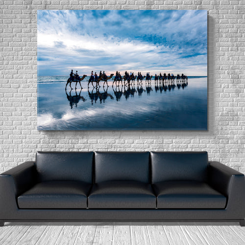 CARAVAN Camels on the Shore Cable Beach Australia