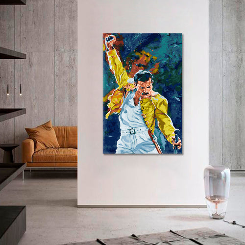 QUEEN Freddie Mercury Portrait Fine Art - Vertical 1 panel