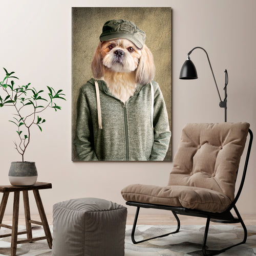 DOG HIPSTER Man with Animal Head Poster