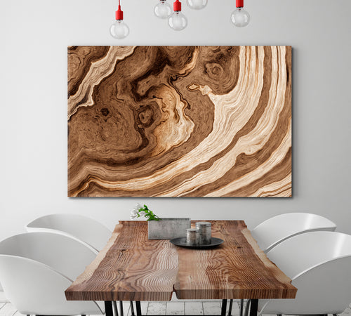 TREE Age Rings Brown Abstract Driftwood