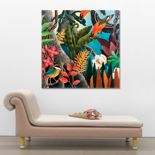 TROPICAL VIBES Jungle Abstract Contemporary Painting