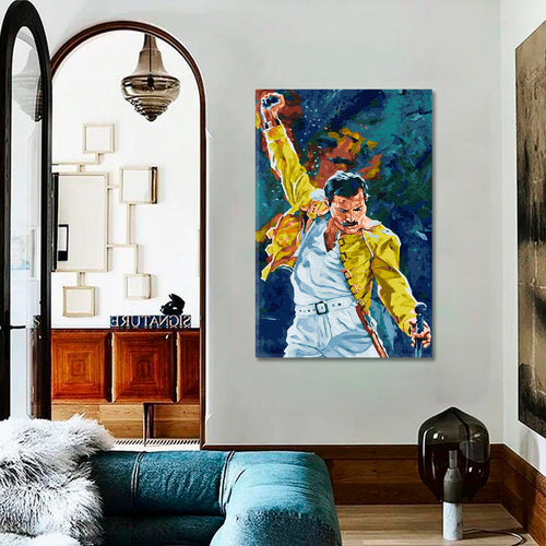 QUEEN Freddie Mercury Portrait Fine Art - Vertical 1 panel