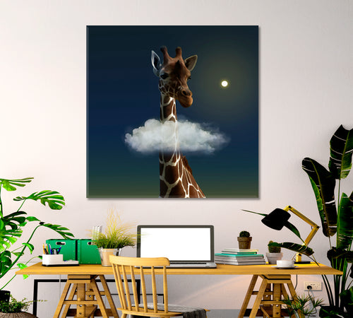 Beautiful Giraffe Fantsy Cloud Painting