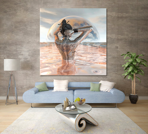 FANTASY Surreal | Source of Energy for Body and Soul Canvas Print - Square Panel