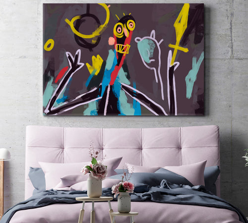 KING & CROWN Basquiat Vibe Abstract Figurative Expressionism