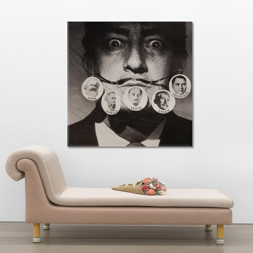 Salvador Dali B & W Abstract Portrait