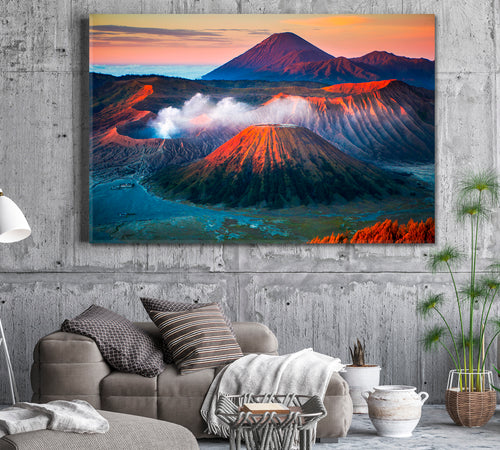 Mount Bromo Active Volcano High Peak Tengger Massif Java Indonesia