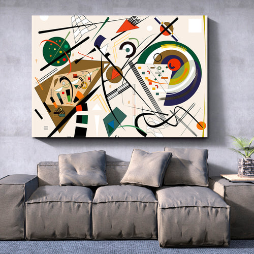 KANDINSKY STYLE Abstract Fancy Geometric Forms Curved Shapes