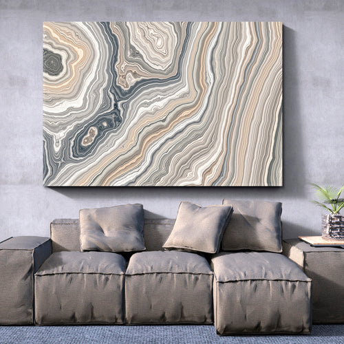 Beautiful Curly Marble Texture Abstract Pastel Grey Beige Swirls