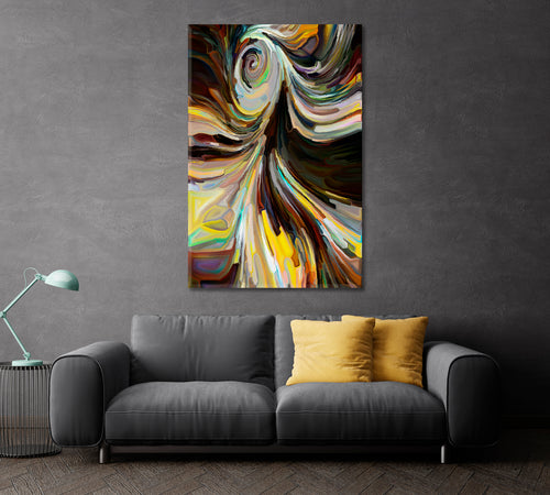 Abstract Swirling Colorful Modern Art