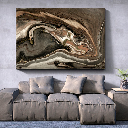 GOLD AGATE RIPPLE Marble Abstract Acrylic Swirls