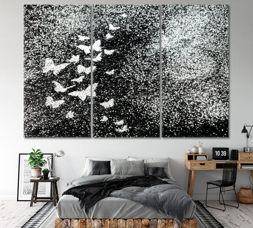 BUTTERFLY Black And White Beautiful Tender Canvas Print
