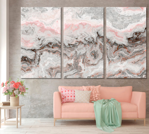 Marble Pattern Gray Off White Pink Beige Pastel Colors