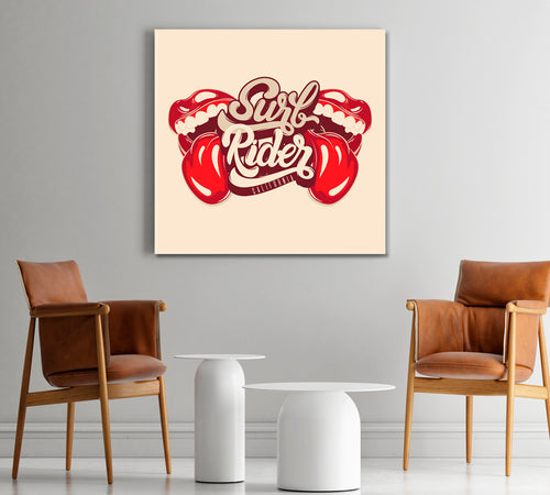 Surf Rider California Rock & Roll Mouth With Tongue Poster