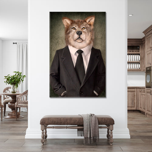 Wolf Man Animal Head Poster