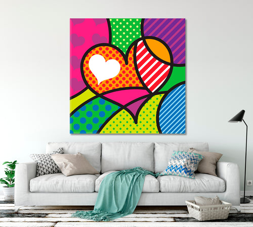 HEART FORM LOVE Colorful Modern Pop Art Abstract