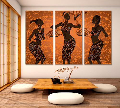 Beautiful African Black Woman Africa Ethnic Retro Vintage Art