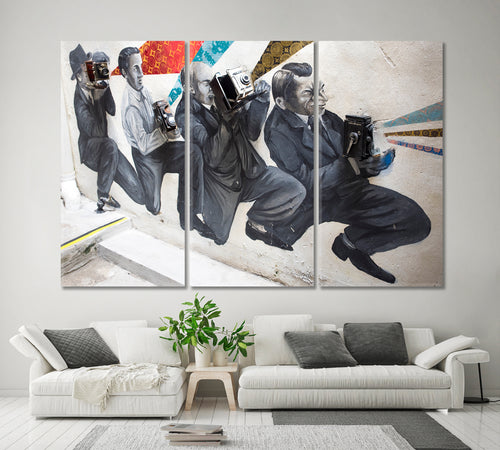 Amazing Urban Graffiti Camera Museum Street Art Canvas Print