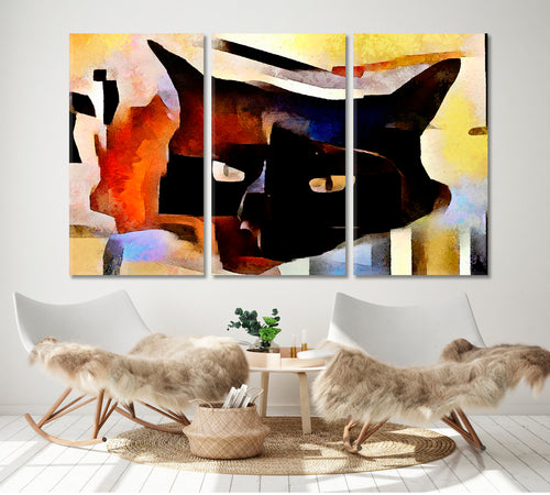 Cat Contemporary Abstract Style