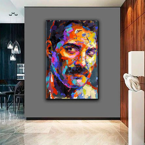 FREDDIE  Freddie Mercury Abstract Portrait Fine Art  - Vertical 1 panel