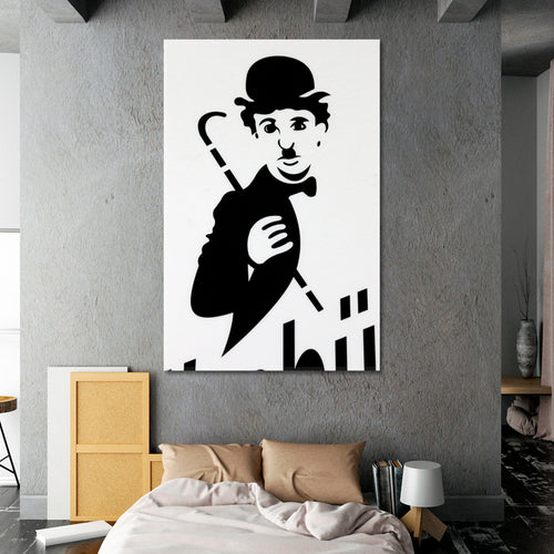 Charlie Chaplin Black And White Poster