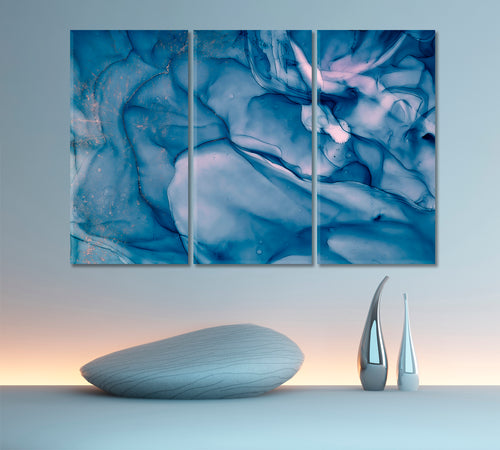 Luxury Modern Style Blue Marble Abstract