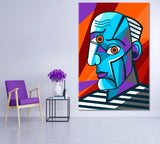 GREAT PAINTER FACE Pablo Picasso Abstract Cubism Dadaism - V
