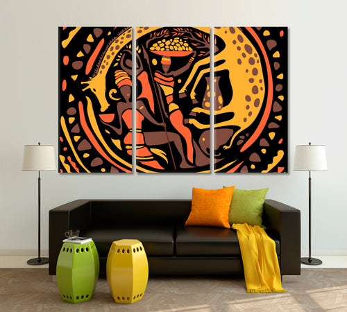 Abstract African Art Vivid Shapes