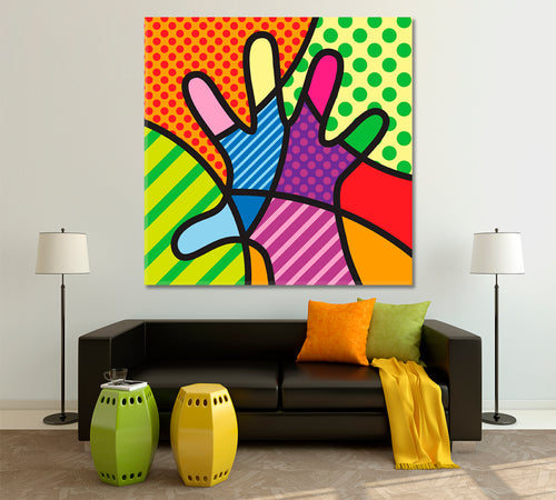 HAND Colorful Modern Pop Art Abstract