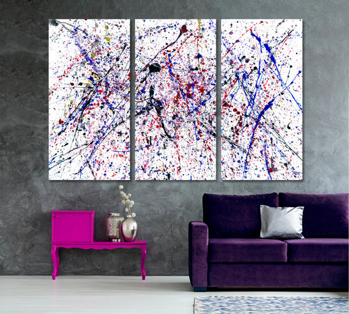 Colorful Modern Expressionist Abstract Drip Art