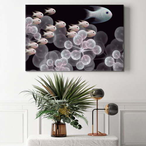 INNER UNIVERSE Live Organism Molecules And Schooling Fish Abstract Fantasy