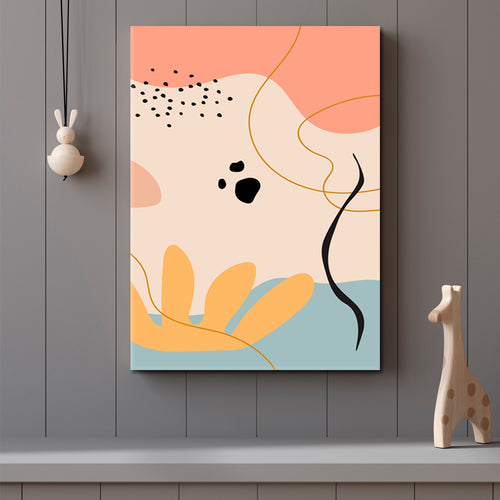 BOHO Modern Abstract Minimalist Earth Tones Aesthetic Style Poster