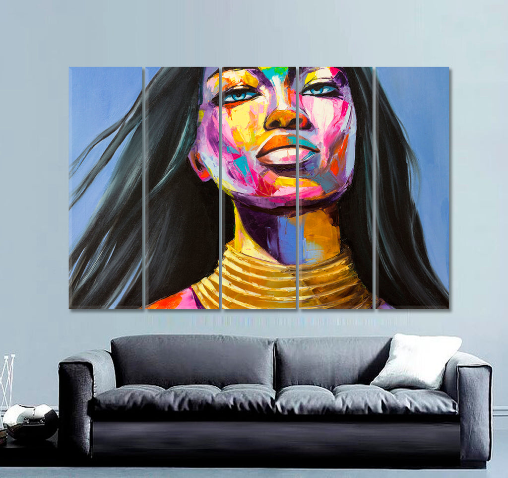 COLORFUL EMOTIONS Beautiful Woman Squaw Charming Girl People Portrait Wall Hangings Artesty   