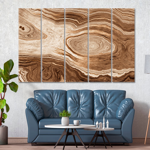 ABSTRACT Wavy Lines Age Growth Rings Oak Big Tree Trunk Slice Cut Woods