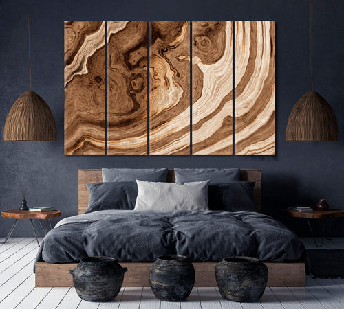 TREE Age Rings Brown Abstract Driftwood