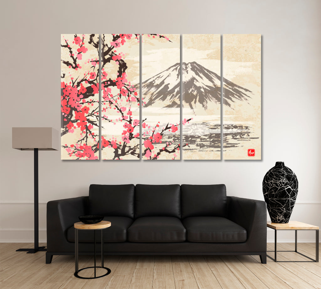 Oriental Style Mountain Fuji Sakura Japanese Cherry Blossom Trees HARM ...