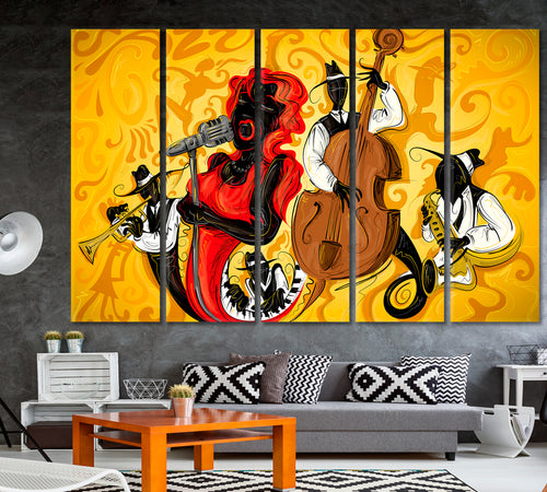 Music Jazz Musical Instruments Double Bass Saxophone Trumpet