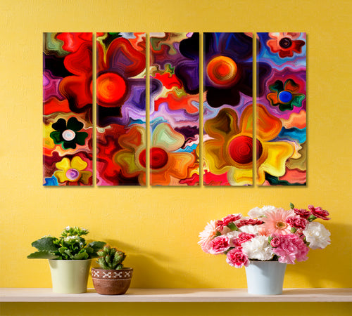 Vibrant Abstract Flowers And Shapes
