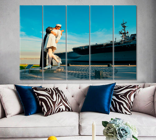 San Diego CA Sculpture Seaport USA Architecture Attractions Canvas Print