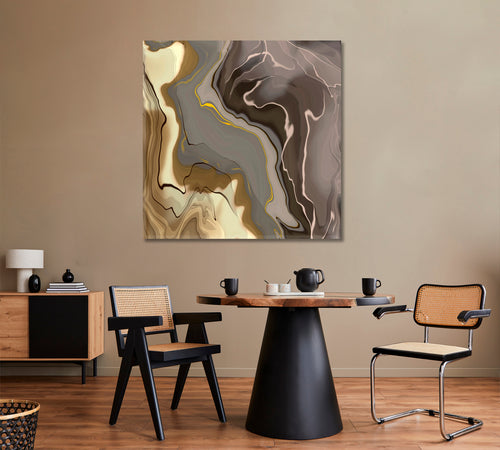 Abstract Beige Grey Brown Poster