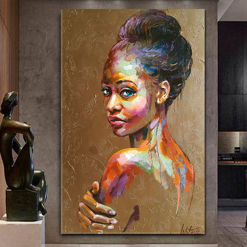 TENDER Beautiful Woman Refined Fine Art Canvas Print | Vertical