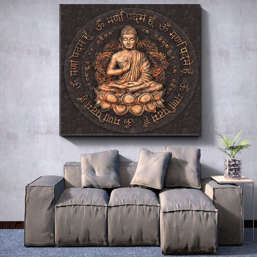 HOUSE AMULET Buddha Mantra Om Mani Padme Hum