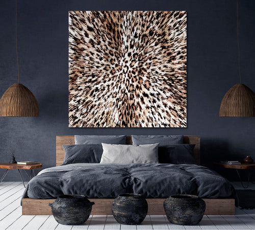 Abstract Leopard Rays Trippy Poster